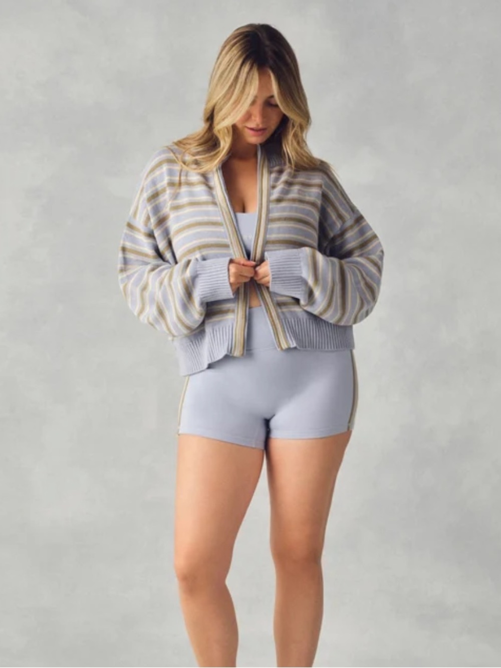 SET Active NIB Limited Edition Weekend Sweater in Palmetto Stripe